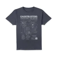 Ghostbusters Ghost Trap Schematic Men's T-Shirt - Navy - undefined undefined