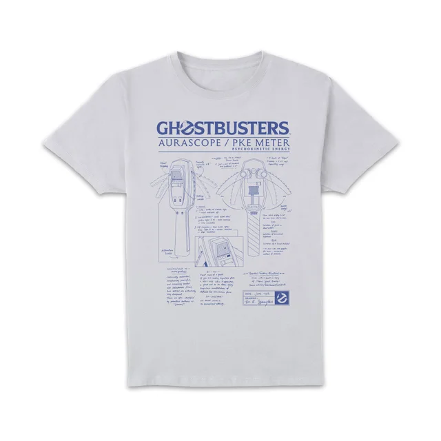 Ghostbusters Ghost Trap Schematic Men's T-Shirt - White