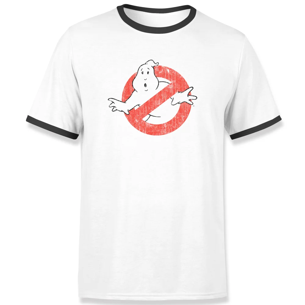 Ghostbusters Vintage Classic Logo Men's Ringer T-Shirt - White/Black - L Image 1