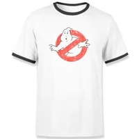 Ghostbusters Vintage Classic Logo Men's Ringer T-Shirt - White/Black - undefined undefined