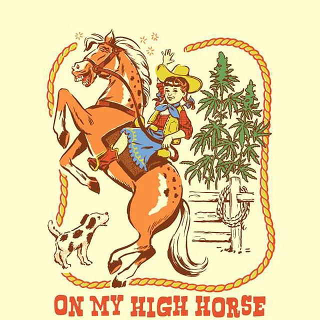 Steven Rhodes On My High Horse Unisex T-Shirt - Cream