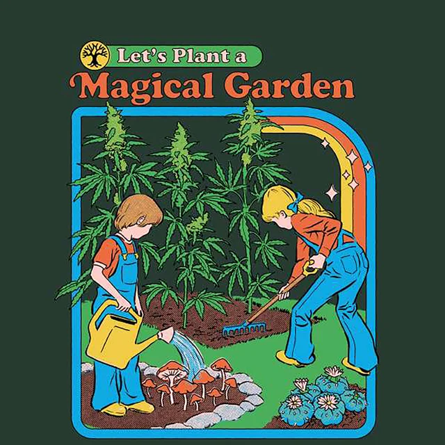 Steven Rhodes Let's Plant A Magical Garden Unisex T-Shirt - Green