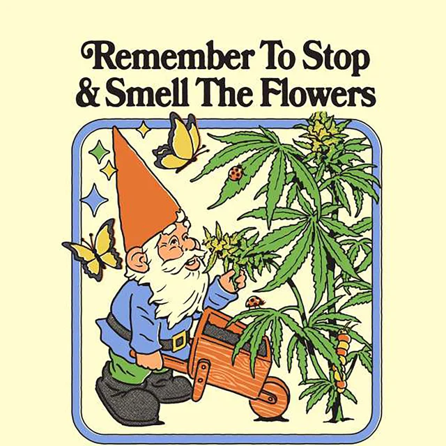 Steven Rhodes Stop And Smell The Flowers Unisex T-Shirt - Cream