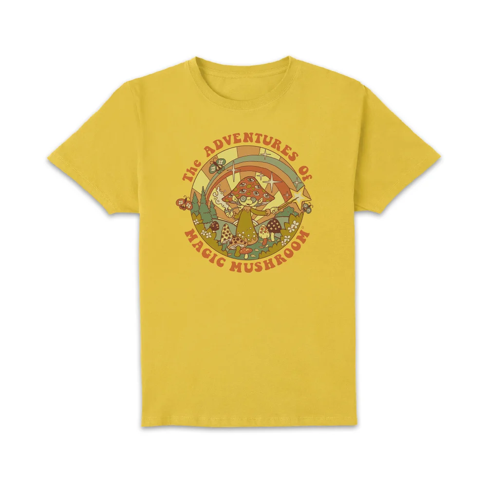 Steven Rhodes The Adventures Of Magic Mushroom Unisex T-Shirt - Yellow - L Image 1