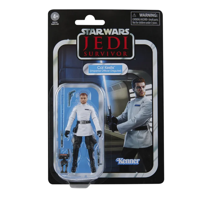 Star Wars The Vintage Collection Cal Kestis (Imperial Officer Disguise), Star Wars Jedi: Survivor Action Figure (3.75”)