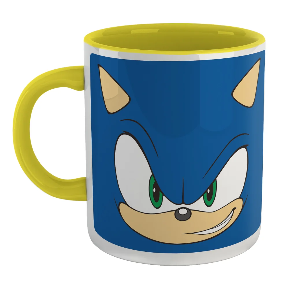 Sonic The Hedgehog Sonic Face Mug - Yellow Image 1