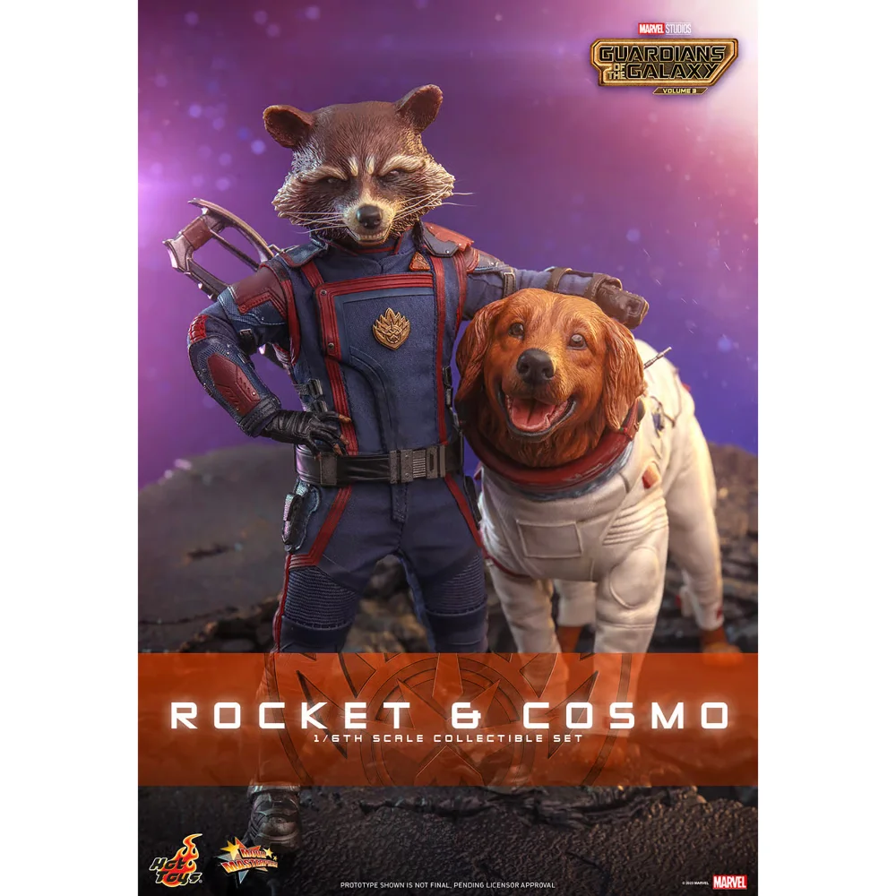 Hot Toys 1:6 Scale Marvel Guardians of the Galaxy Vol.3 Rocket and Cosmo Statue Image 1