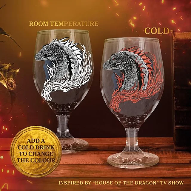 House of The Dragon Colour Changing Glass Goblet