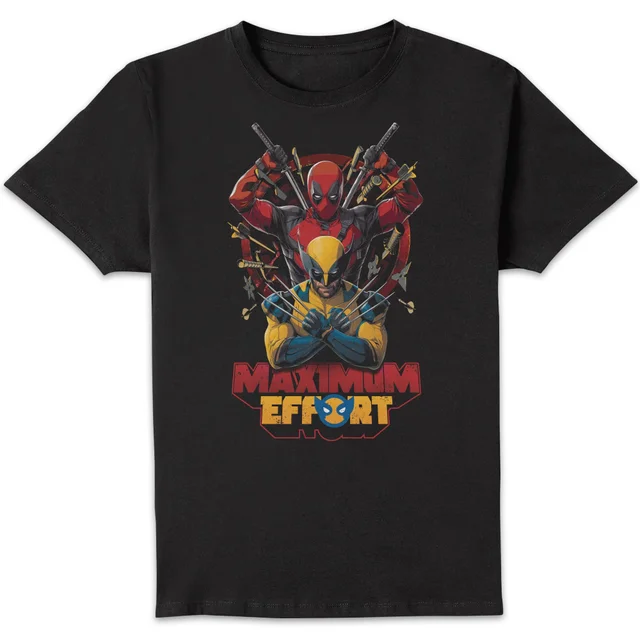 Deadpool & Wolverine Maximum Effort Unisex T-Shirt - Black