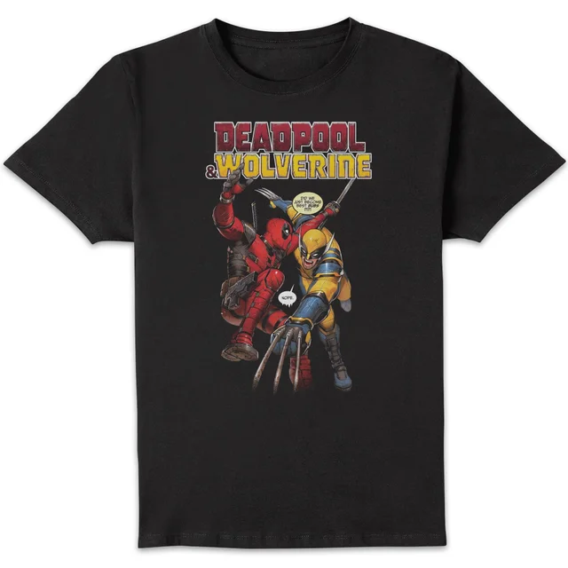 Deadpool & Wolverine Fight Unisex T-Shirt - Black