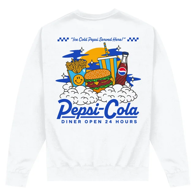 Pepsi Co. Ice Cold Pepsi Served Here! Sweatshirt - White