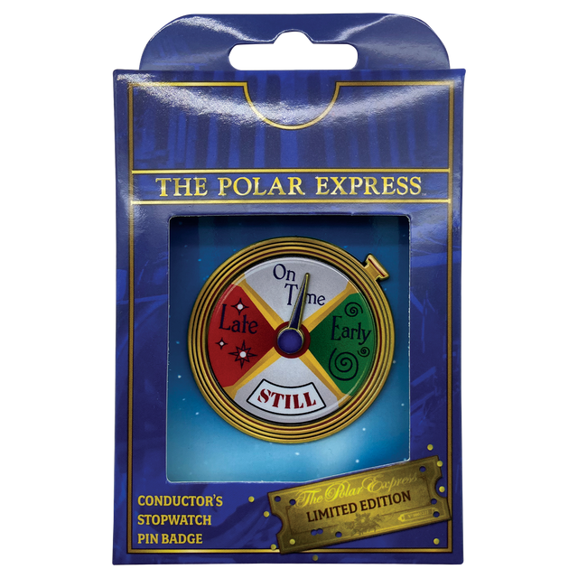 The Polar Express Conductor's Stopwatch Spinning Pin Badge