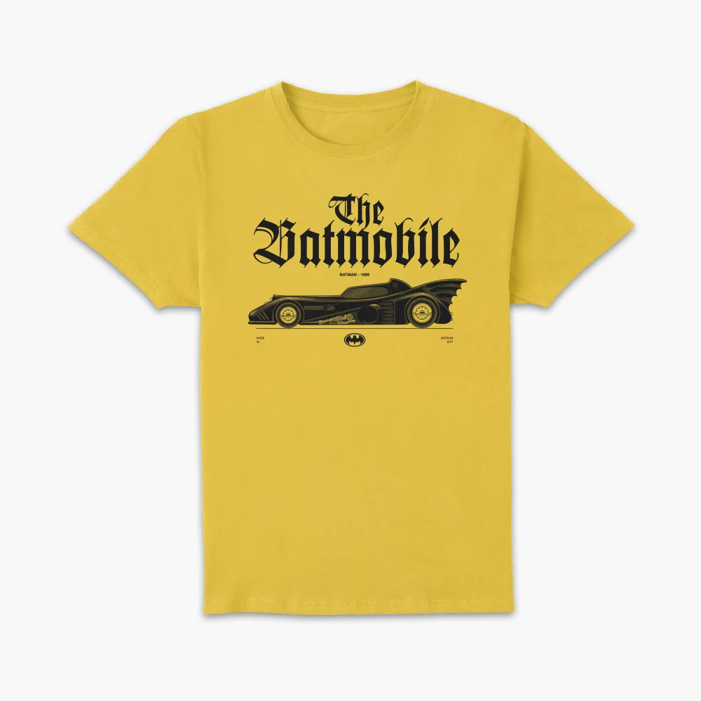 BATMAN Batmobile Profile Lt Unisex T-Shirt - Yellow - S Image 1