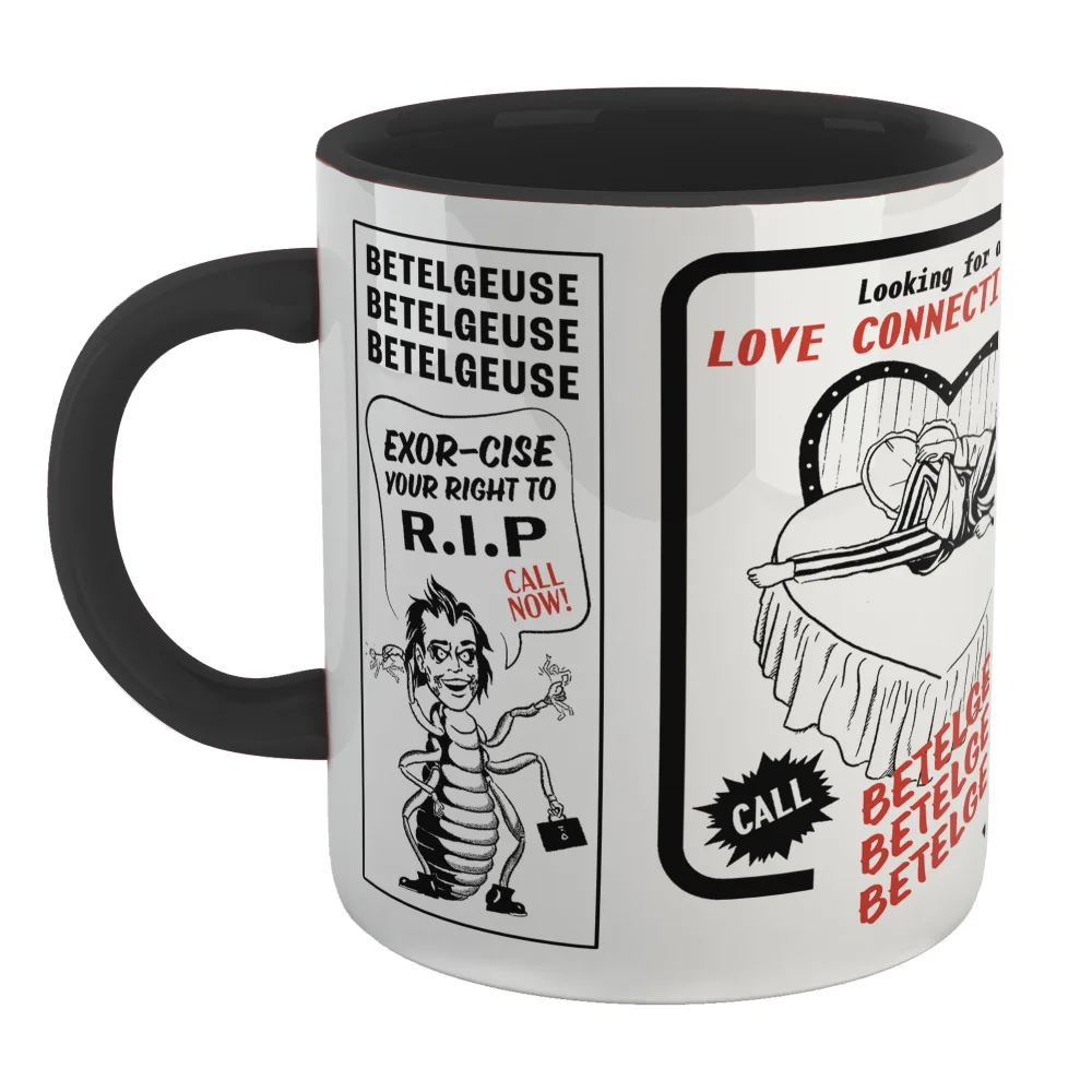 Beetlejuice Call Now Mug - Black Image 1