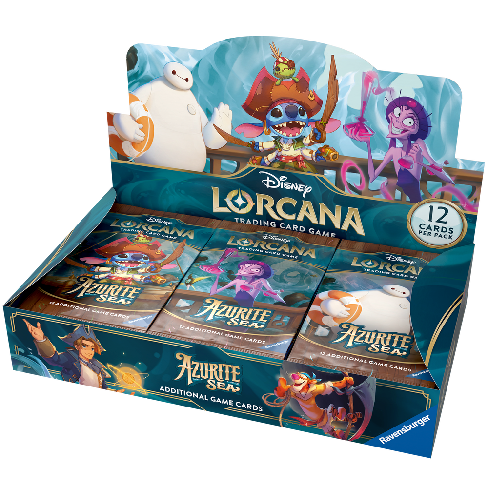 Disney Lorcana Trading Card Game Azurite Sea Booster Packs CDU (24 Packs) Image 1