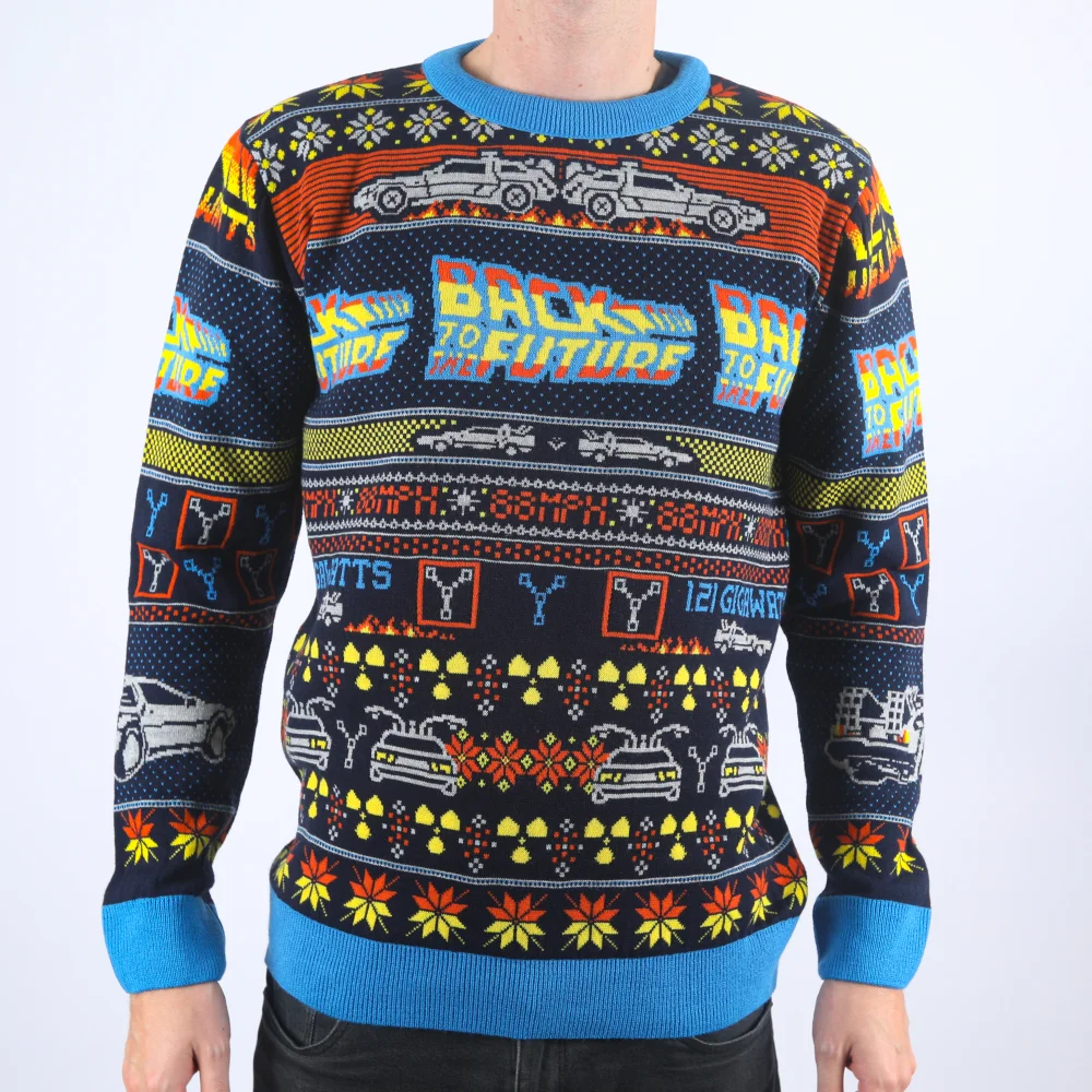 Back To The Future Gigawatts Knitted Christmas Jumper - XXL Image 1