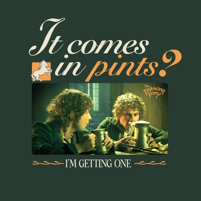 Lord Of The Rings It Comes In Pints Unisex T-Shirt - Green