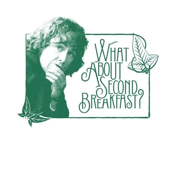 Lord Of The Rings Second Breakfast Unisex T-Shirt - White