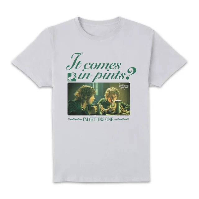 Lord Of The Rings It Comes In Pints Unisex T-Shirt - White