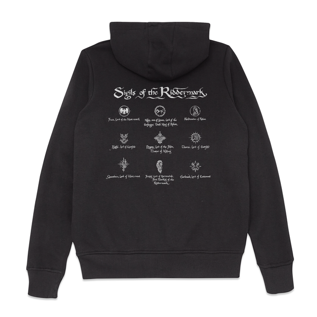 Lord Of The Rings Sigils !!!Back Print!!! Hoodie - Black
