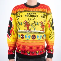 Deadpool and Wolverine Happy Holidays LFG! Knitted Christmas Jumper - undefined undefined