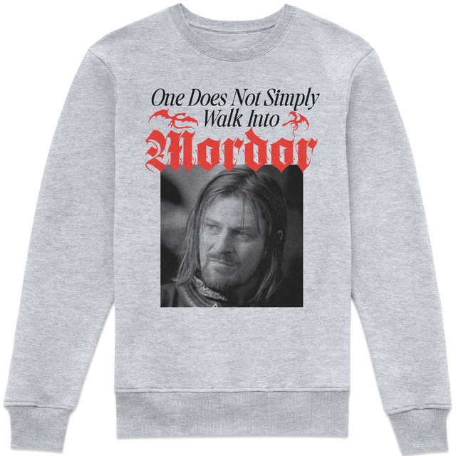 Lord Of The Rings Walk Into Mordor Sweatshirt - Grey