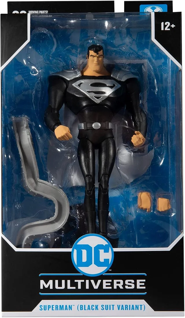 DC MULTIVERSE 7IN - ANIMATED SUPERMAN (BLACK SUIT)