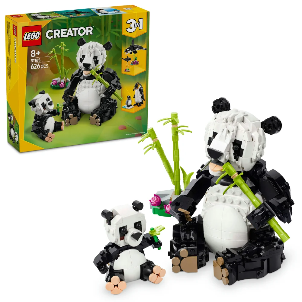 LEGO Creator 3in1 Wild Animals: Panda Family Toy Set 31165 Image 1