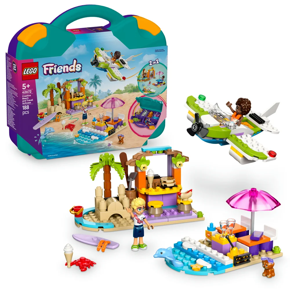 LEGO® Friends Creative Beach and Travel Suitcase Buildable Toy Set 42672 Image 1