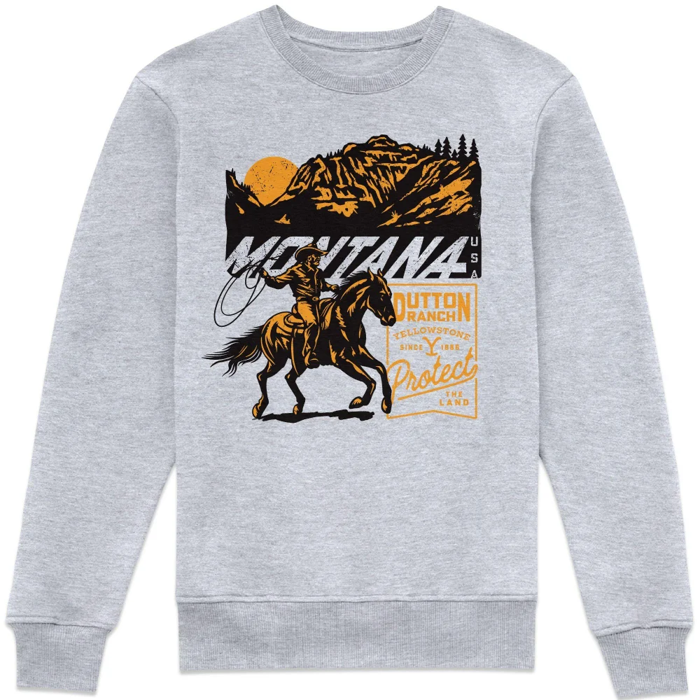 Yellowstone Montana USA Sweatshirt - Grey - XS Image 1