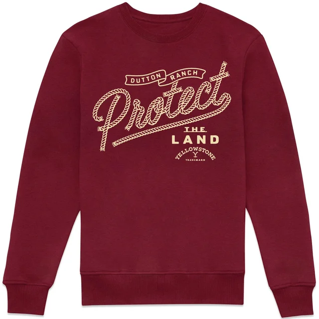 Yellowstone Protect The Land Sweatshirt - Burgundy
