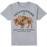 Yellowstone Buffalo Unisex T-Shirt - Grey - undefined undefined
