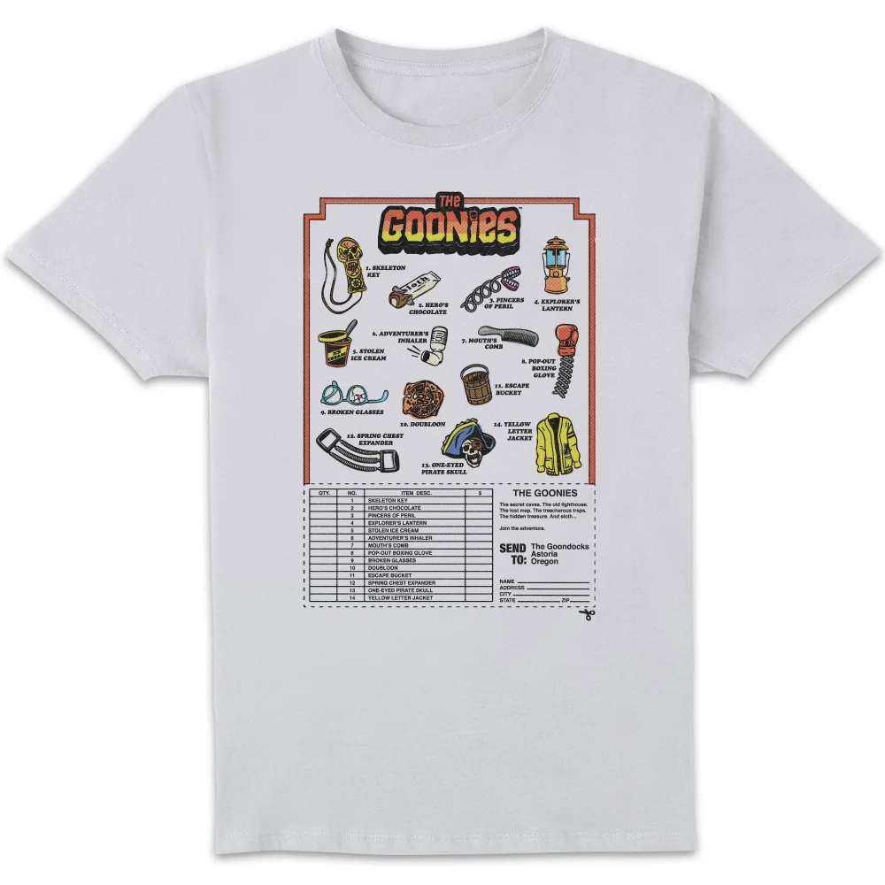 The Goonies Checklist Unisex T-Shirt - White - S Image 1