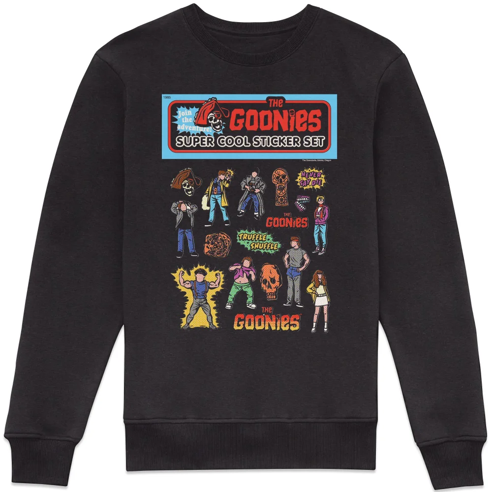 The Goonies Super Cool Sticker Set Sweatshirt - Black - XS Image 1