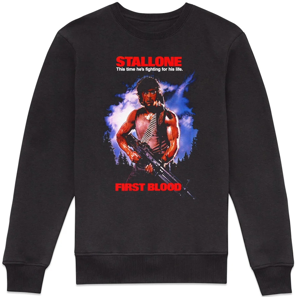 Rambo First Blood Classic Poster Sweatshirt - Black - 4XL Image 1