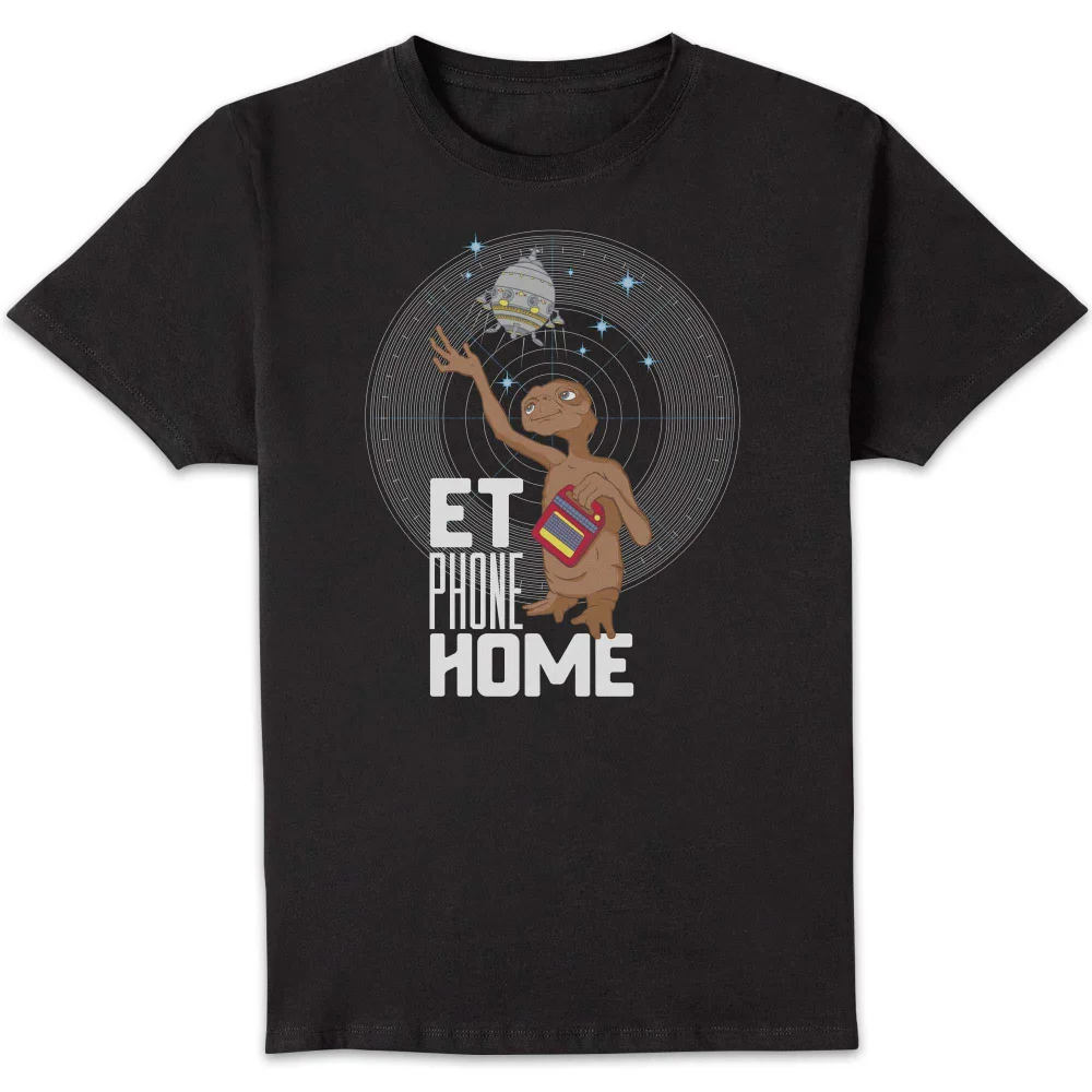 E.T. the Extra-Terrestrial E.T. Phone Home Unisex T-Shirt - Black - XL Image 1