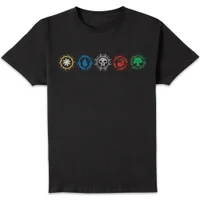 Magic: The Gathering Mana Symbols Unisex T-Shirt - Black - undefined undefined