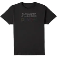 Magic: The Gathering Logo & Mana Lines Unisex T-Shirt - Black - undefined undefined