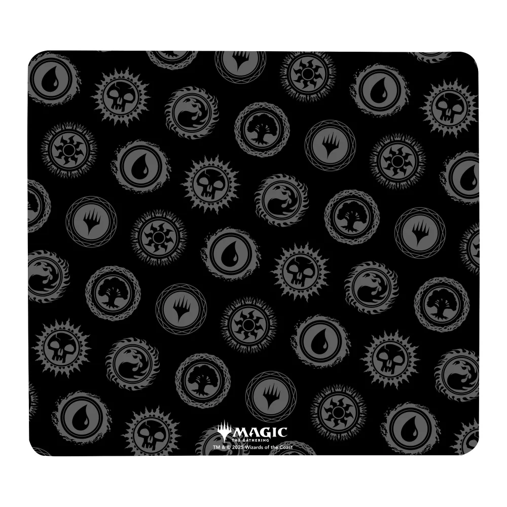 Magic: The Gathering Black And Grey Mana Pattern Gaming Mouse Mat - Small - 45 x 40cm Image 1