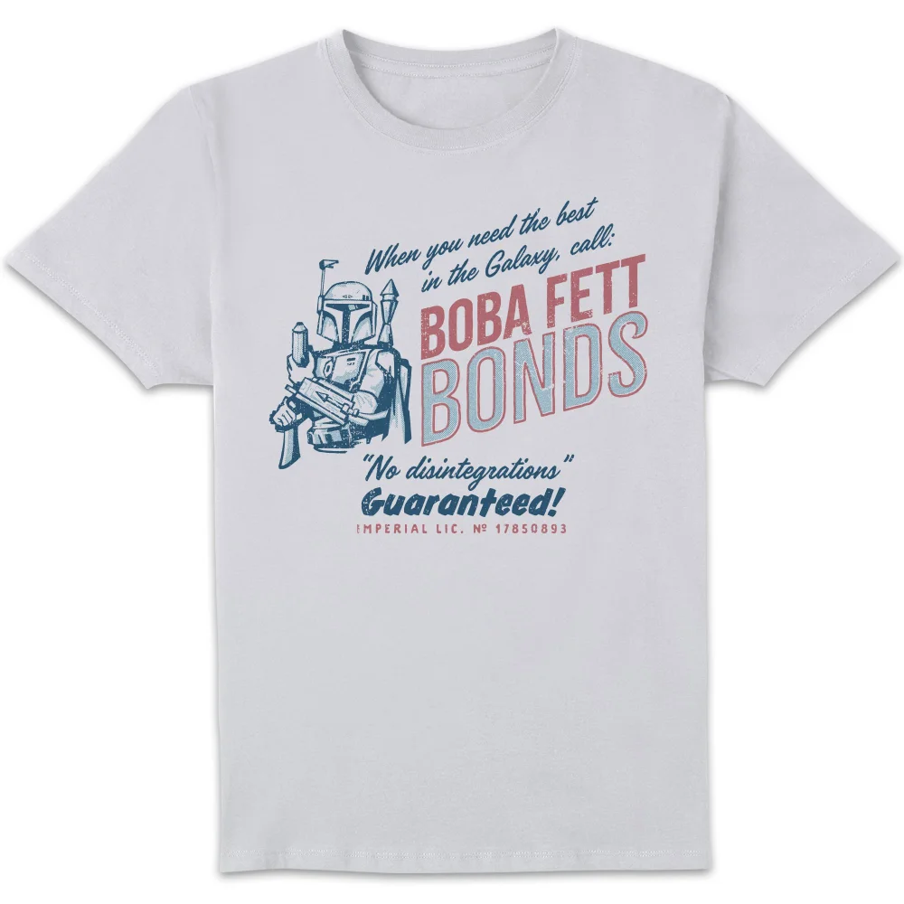 Star Wars Boba Fett Bonds Unisex T-Shirt - White - S Image 1