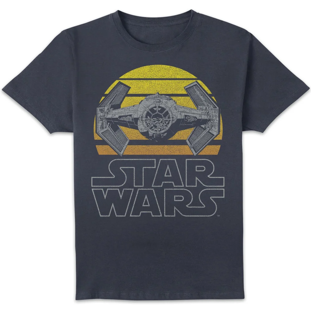 Star Wars Tie Fighter Moon Unisex T-Shirt - Navy - S Image 1