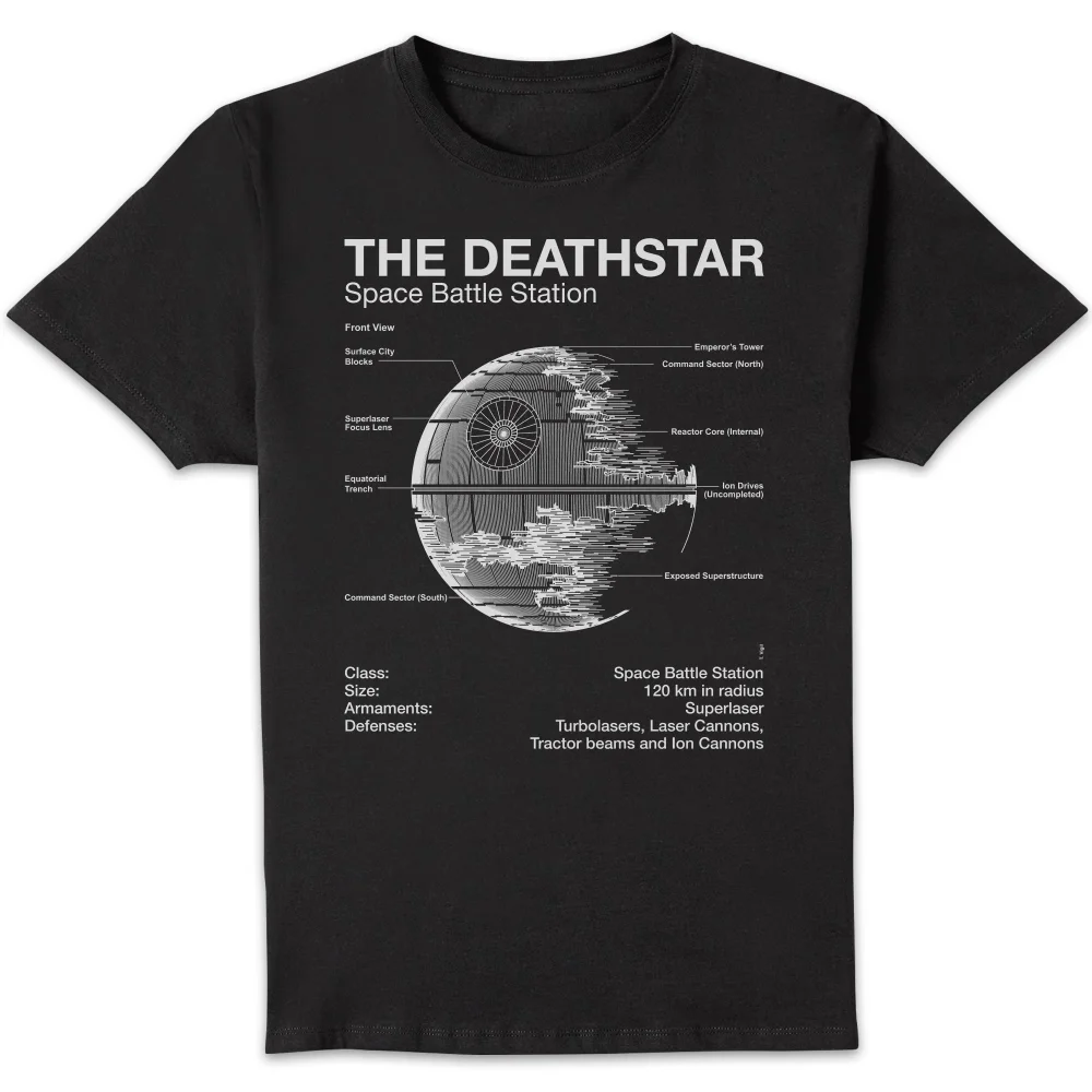Star Wars Death Star Specs Unisex T-Shirt - Black - S Image 1