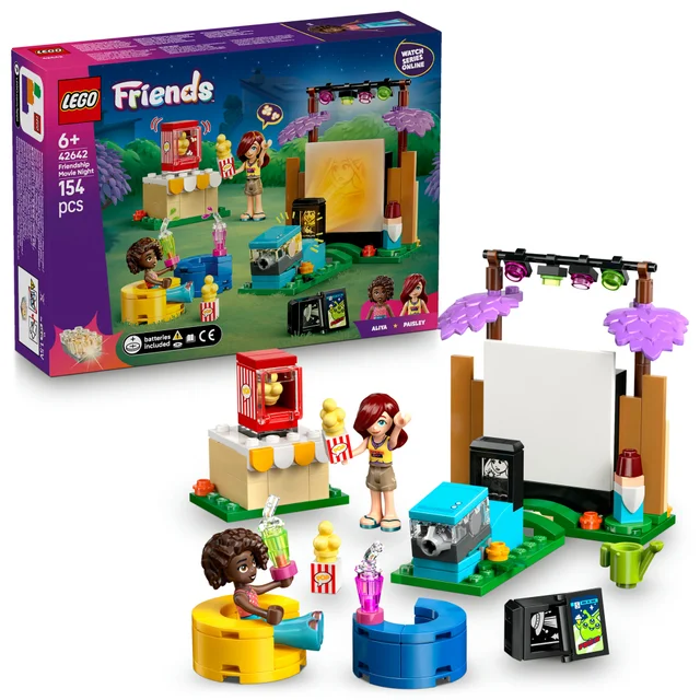 LEGO® Friends Friendship Movie Night Pretend-Play Toy Building Kit 42642