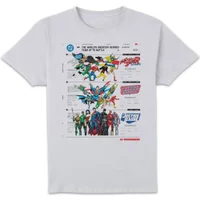 DC Comics Justice League Through The Ages Unisex T-Shirt - White