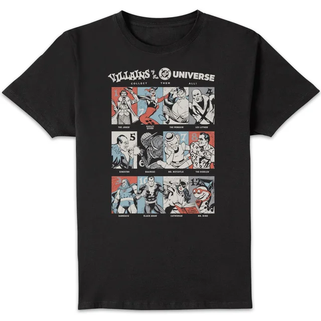 DC Comics Justice League Villains Of The DC Universe Unisex T-Shirt - Black