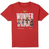 DC Comics Justice League Wonder Woman Through The Ages Unisex T-Shirt - Red
