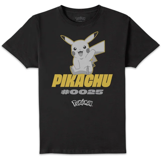 Pokémon Pikachu #0025 Unisex T-Shirt - Black