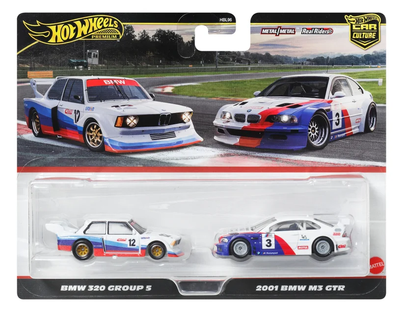 Hot Wheels Premium 2-Pack 2025 Mix 2 BMW E46 GTR & BMW 320 GRP5