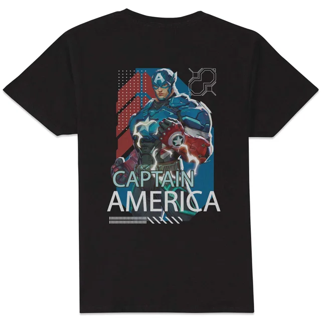 Marvel Rivals Captain America Unisex T-Shirt - Black