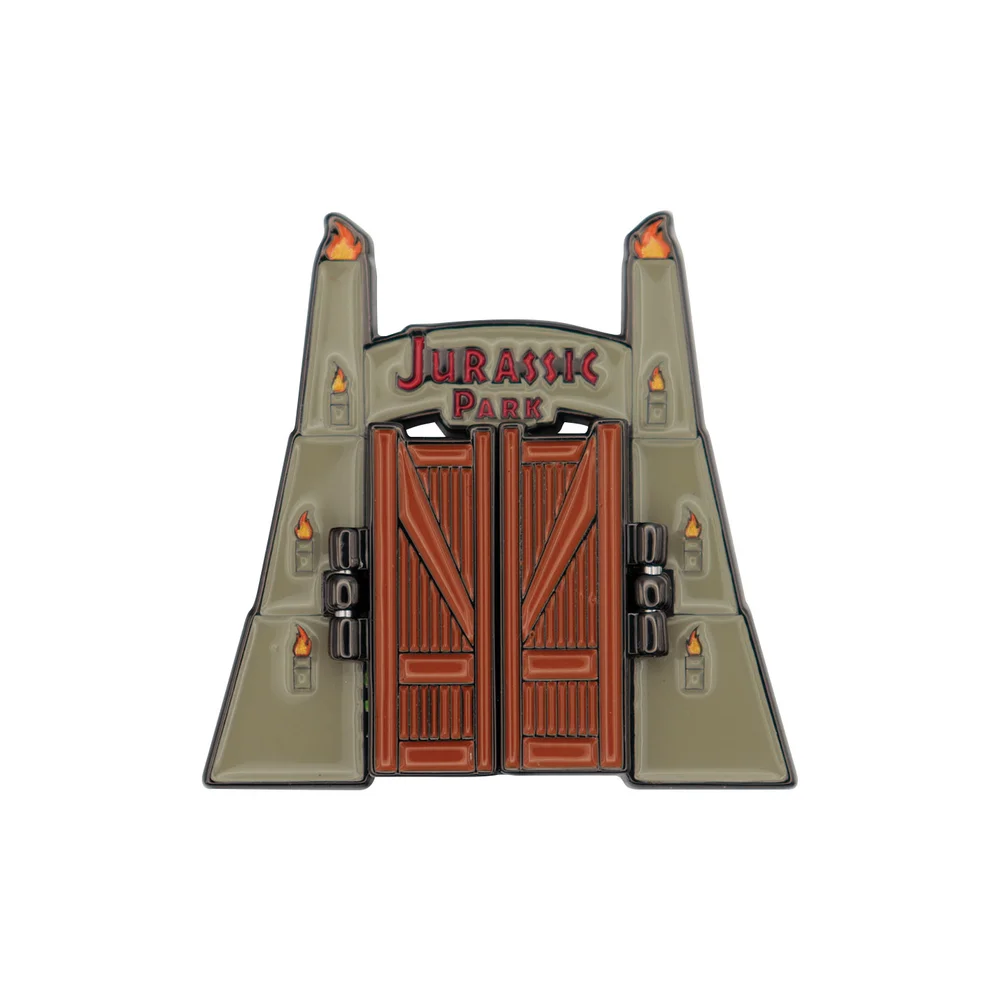 Jurassic Park Gates Hinged Pin Badge Image 1